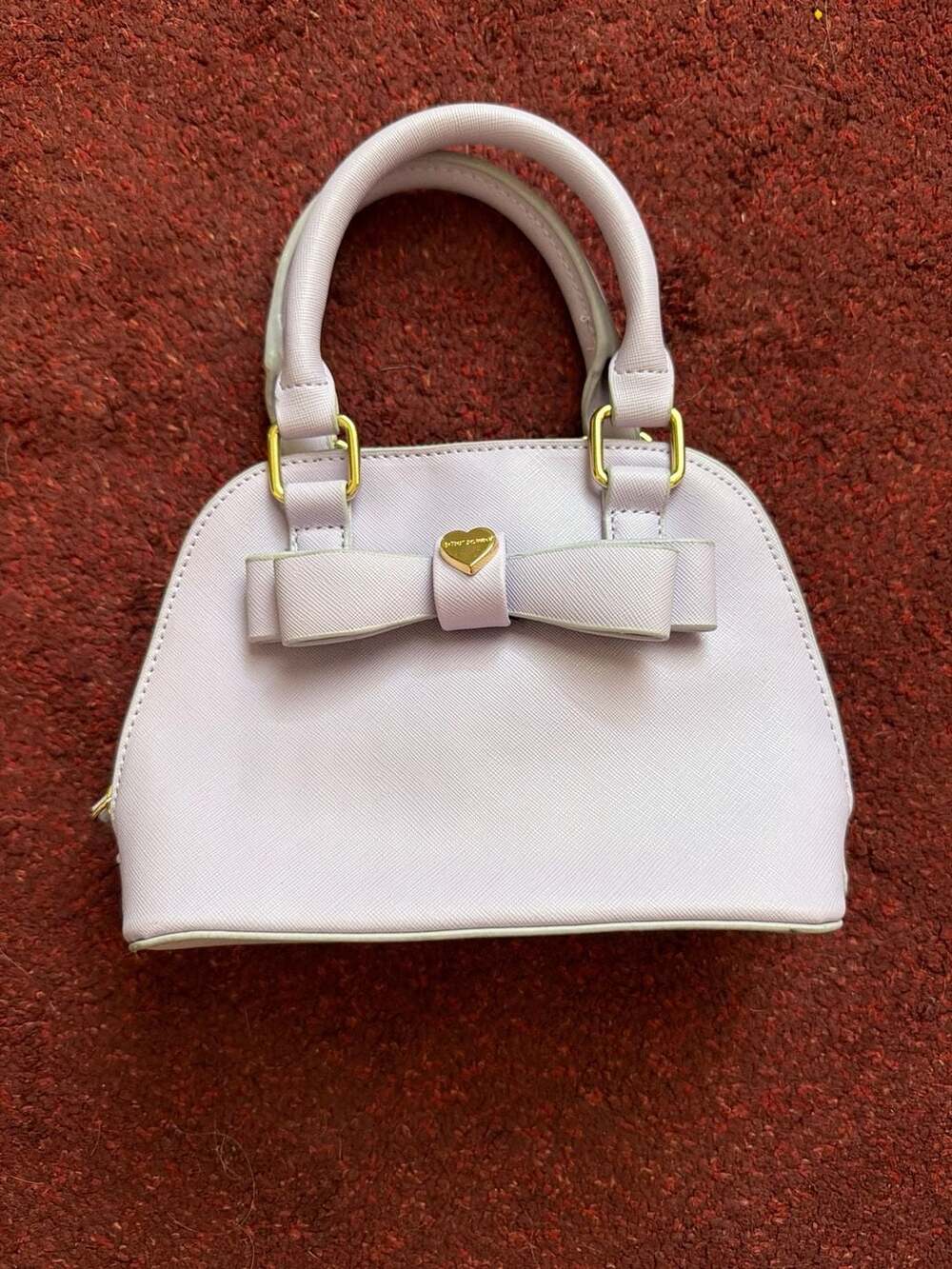 Betsey Johnson Lavender Saffiano Bow Dome Satchel Bag